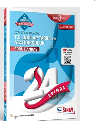 Sınav 8.Sınıf 24 Adımda T.C. İnkılap Tarihi ve Atatürkçülük Soru Bankası