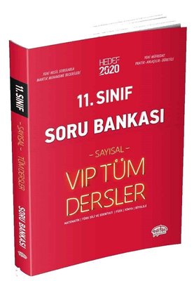 Hedef 2020 11.Sınıf VİP Tüm Dersler Sayısal Soru Bankası