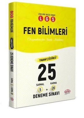 Editör 8. Sınıf LGS Fen Bilimleri 5 Sarmal + 20 Karma 25 Deneme Sınavı