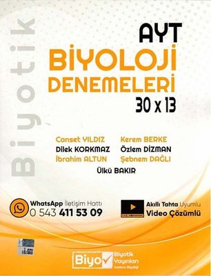 2022 AYT Biyoloji 30x13 Deneme