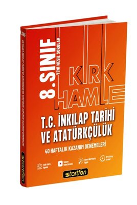 8. Sınıf İnkılap Tarihi 40 Deneme Haftalık Kazanım Denemeleri