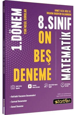 8. Sınıf 1. Dönem 15'Li Matematik Denemesi