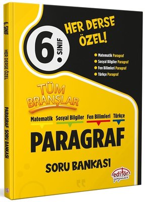 6. Sınıf Tüm Branşlar Paragraf Soru Bankası